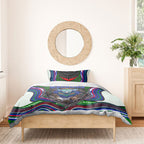 New Zealand Warriors Bedding Set The Scream of Lightning Eyes - Indigenous Dot Ripping Effect