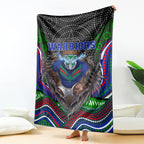 New Zealand Warriors Blanket The Scream of Lightning Eyes - Indigenous Dot Ripping Effect