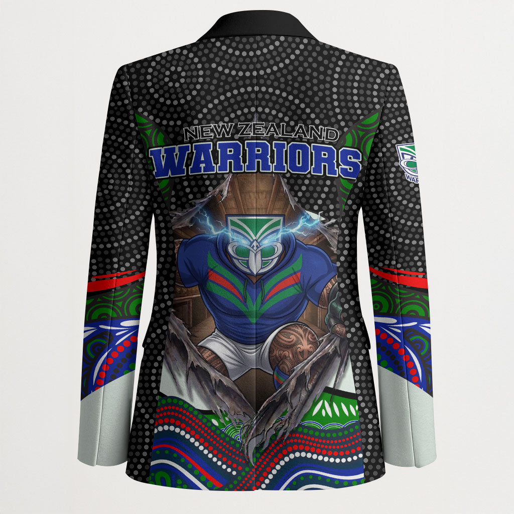 New Zealand Warriors Blazer The Scream of Lightning Eyes - Indigenous Dot Ripping Effect