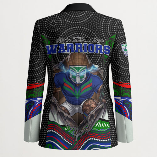 New Zealand Warriors Blazer The Scream of Lightning Eyes - Indigenous Dot Ripping Effect