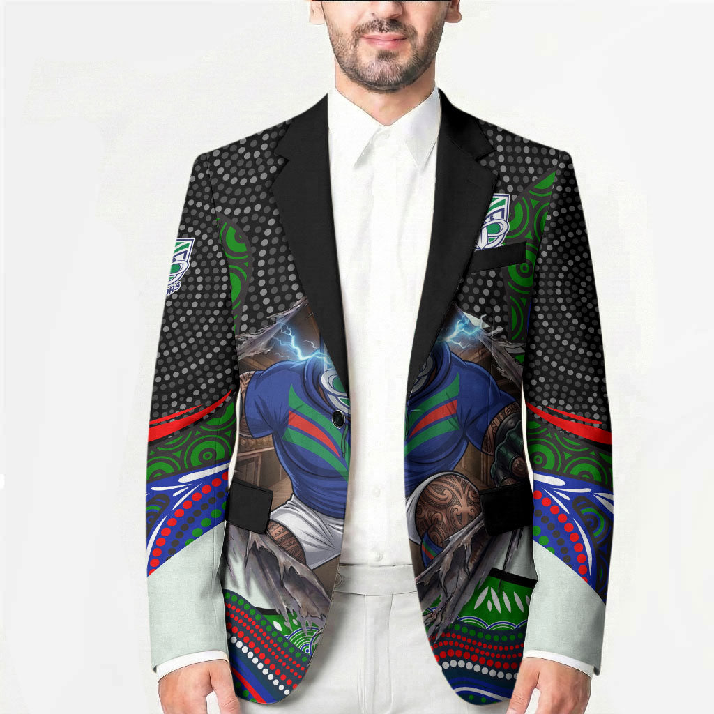 New Zealand Warriors Blazer The Scream of Lightning Eyes - Indigenous Dot Ripping Effect