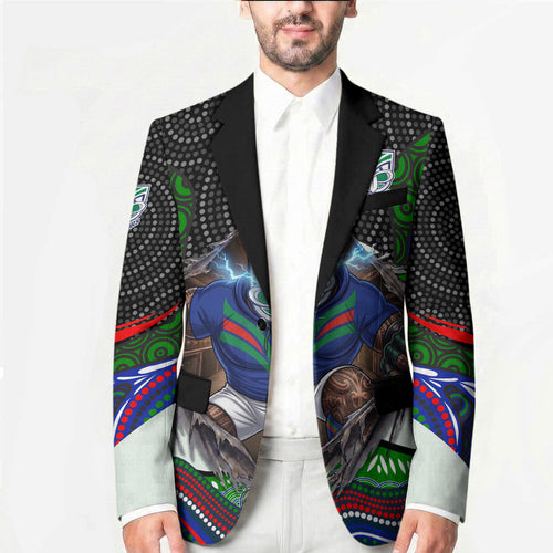 New Zealand Warriors Blazer The Scream of Lightning Eyes - Indigenous Dot Ripping Effect