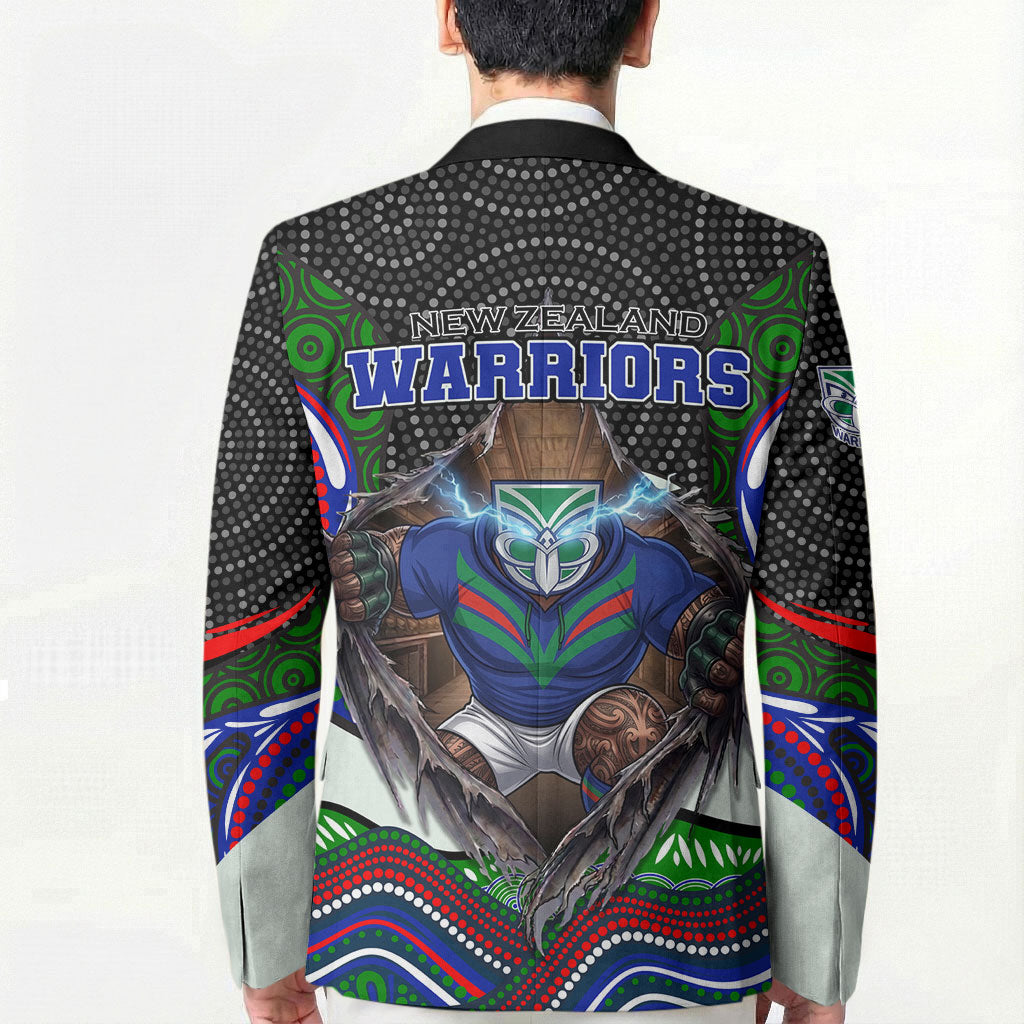New Zealand Warriors Blazer The Scream of Lightning Eyes - Indigenous Dot Ripping Effect