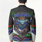 New Zealand Warriors Blazer The Scream of Lightning Eyes - Indigenous Dot Ripping Effect