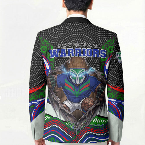New Zealand Warriors Blazer The Scream of Lightning Eyes - Indigenous Dot Ripping Effect