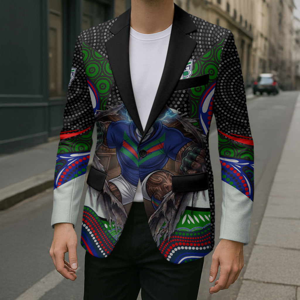 New Zealand Warriors Blazer The Scream of Lightning Eyes - Indigenous Dot Ripping Effect