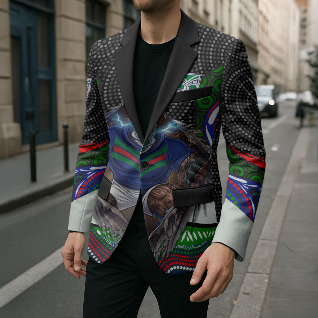 New Zealand Warriors Blazer The Scream of Lightning Eyes - Indigenous Dot Ripping Effect