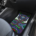 New Zealand Warriors Car Mats The Scream of Lightning Eyes - Indigenous Dot Ripping Effect