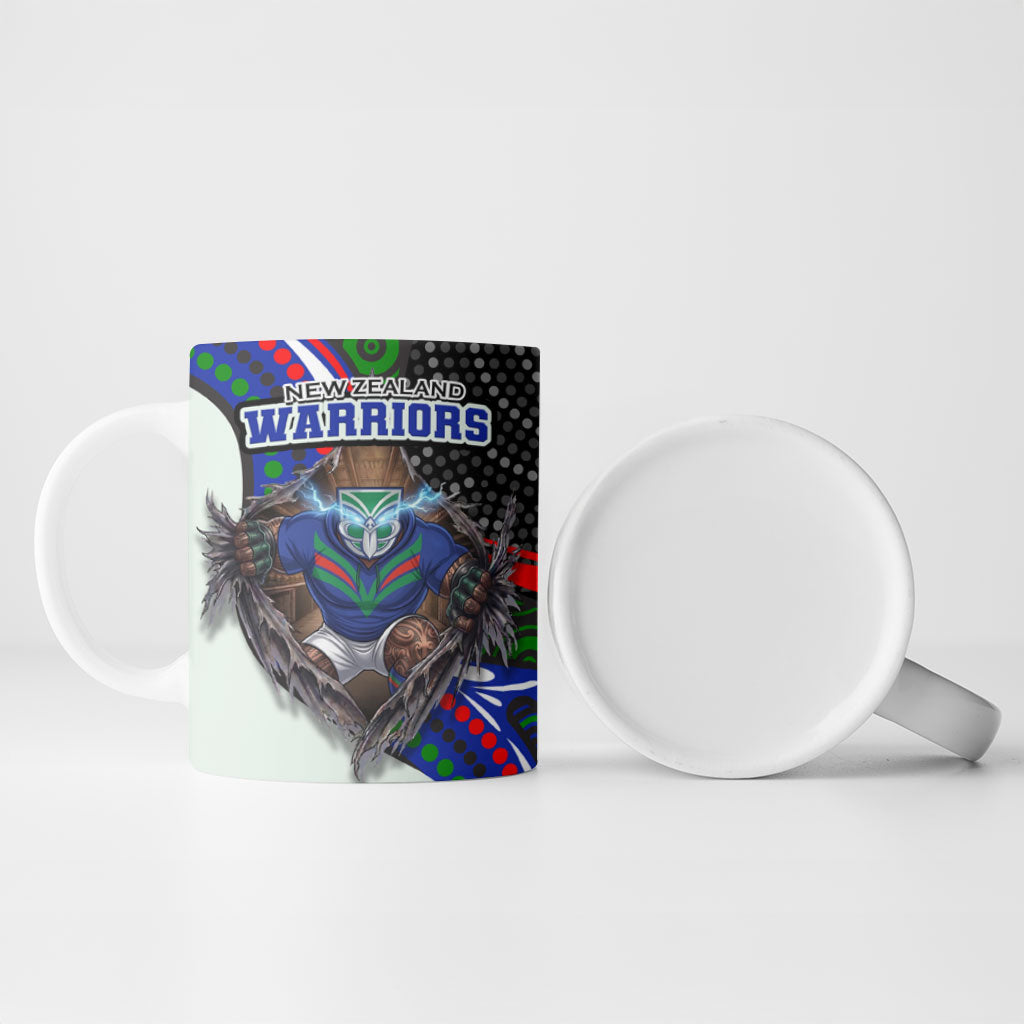 New Zealand Warriors Ceramic Mug The Scream of Lightning Eyes - Indigenous Dot Ripping Effect
