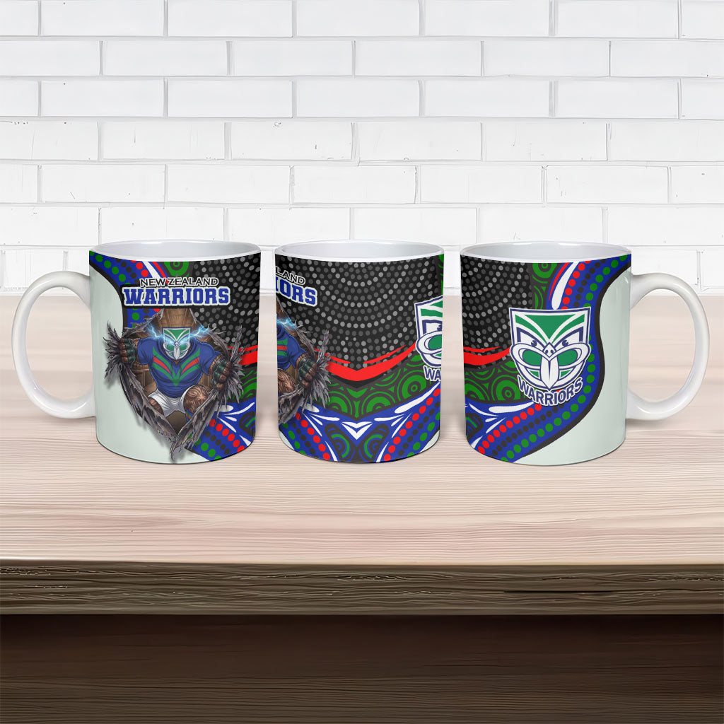 New Zealand Warriors Ceramic Mug The Scream of Lightning Eyes - Indigenous Dot Ripping Effect