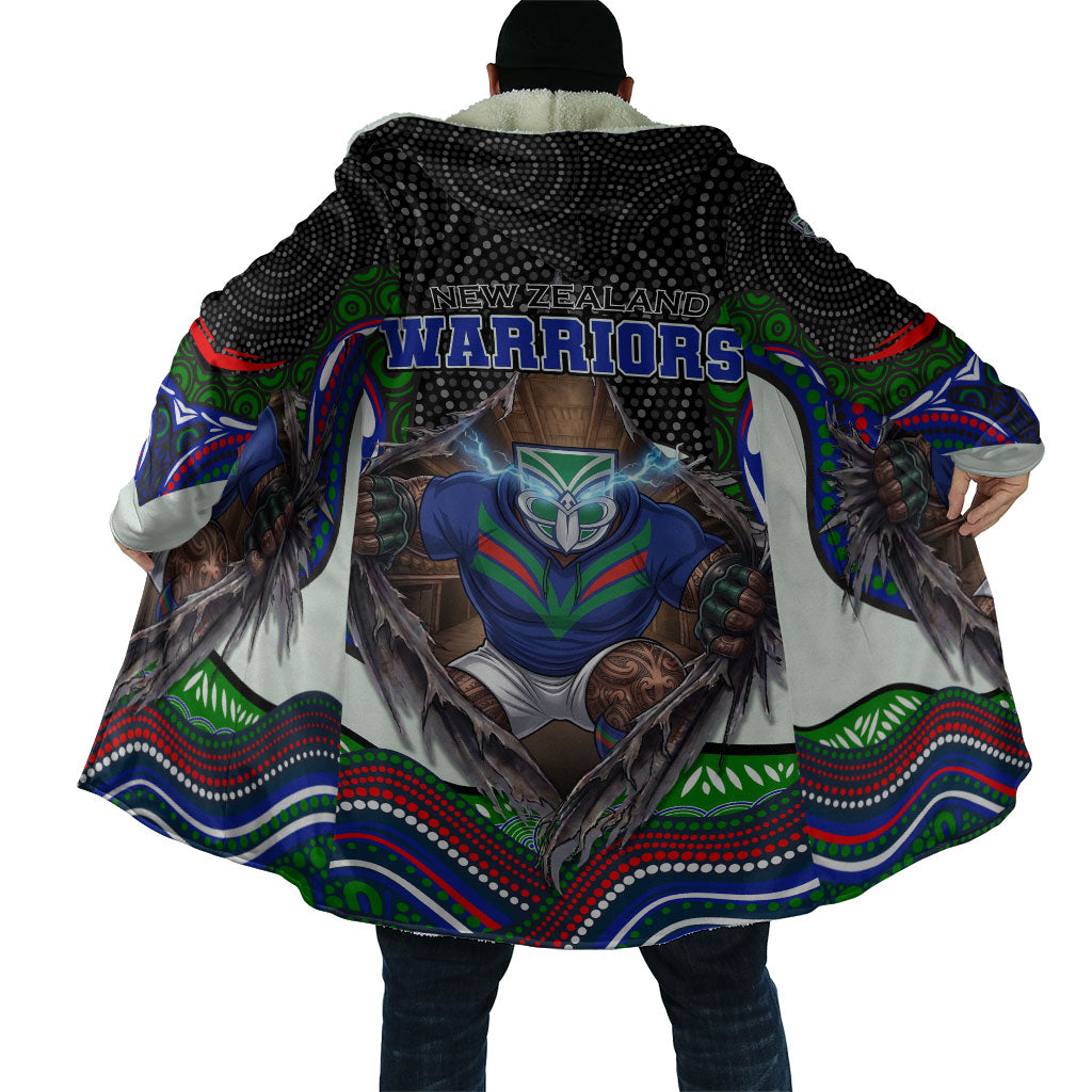 New Zealand Warriors Cloak The Scream of Lightning Eyes - Indigenous Dot Ripping Effect