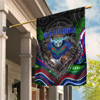 New Zealand Warriors Garden Flag The Scream of Lightning Eyes - Indigenous Dot Ripping Effect