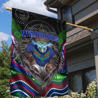New Zealand Warriors Garden Flag The Scream of Lightning Eyes - Indigenous Dot Ripping Effect