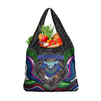 New Zealand Warriors Grocery Bag The Scream of Lightning Eyes - Indigenous Dot Ripping Effect
