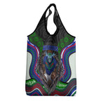 New Zealand Warriors Grocery Bag The Scream of Lightning Eyes - Indigenous Dot Ripping Effect