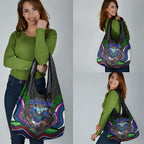 New Zealand Warriors Grocery Bag The Scream of Lightning Eyes - Indigenous Dot Ripping Effect