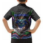 New Zealand Warriors Hawaiian Shirt The Scream of Lightning Eyes - Indigenous Dot Ripping Effect