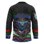 New Zealand Warriors Hockey Jersey The Scream of Lightning Eyes - Indigenous Dot Ripping Effect