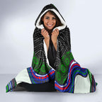 New Zealand Warriors Hooded Blanket The Scream of Lightning Eyes - Indigenous Dot Ripping Effect