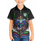 New Zealand Warriors Kid Hawaiian Shirt The Scream of Lightning Eyes - Indigenous Dot Ripping Effect