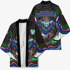 New Zealand Warriors Kimono The Scream of Lightning Eyes - Indigenous Dot Ripping Effect