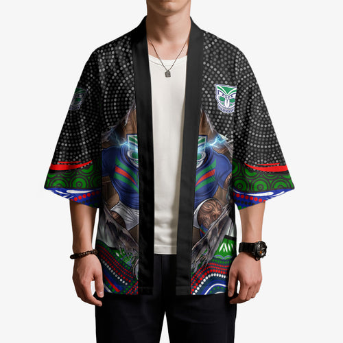 New Zealand Warriors Kimono The Scream of Lightning Eyes - Indigenous Dot Ripping Effect