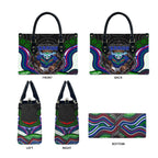 New Zealand Warriors Leather Bag The Scream of Lightning Eyes - Indigenous Dot Ripping Effect