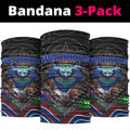 New Zealand Warriors Neck Gaiter The Scream of Lightning Eyes - Indigenous Dot Ripping Effect