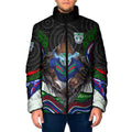 New Zealand Warriors Padded Jacket The Scream of Lightning Eyes - Indigenous Dot Ripping Effect