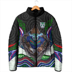 New Zealand Warriors Padded Jacket The Scream of Lightning Eyes - Indigenous Dot Ripping Effect