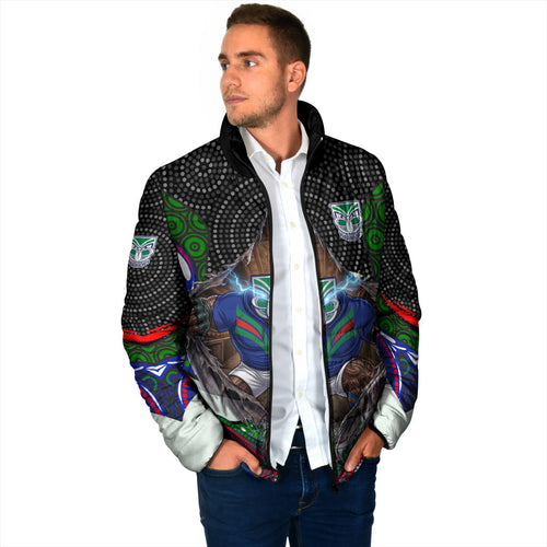New Zealand Warriors Padded Jacket The Scream of Lightning Eyes - Indigenous Dot Ripping Effect