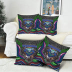 New Zealand Warriors Pillow Cover The Scream of Lightning Eyes - Indigenous Dot Ripping Effect