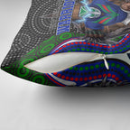 New Zealand Warriors Pillow Cover The Scream of Lightning Eyes - Indigenous Dot Ripping Effect