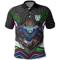 New Zealand Warriors Polo Shirt The Scream of Lightning Eyes - Indigenous Dot Ripping Effect