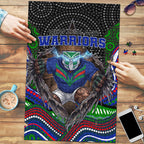 New Zealand Warriors Puzzle The Scream of Lightning Eyes - Indigenous Dot Ripping Effect