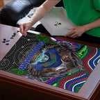 New Zealand Warriors Puzzle The Scream of Lightning Eyes - Indigenous Dot Ripping Effect