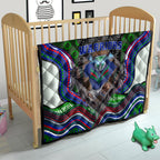New Zealand Warriors Quilt The Scream of Lightning Eyes - Indigenous Dot Ripping Effect