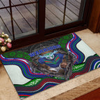 New Zealand Warriors Rubber Doormat The Scream of Lightning Eyes - Indigenous Dot Ripping Effect
