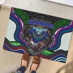 New Zealand Warriors Rubber Doormat The Scream of Lightning Eyes - Indigenous Dot Ripping Effect