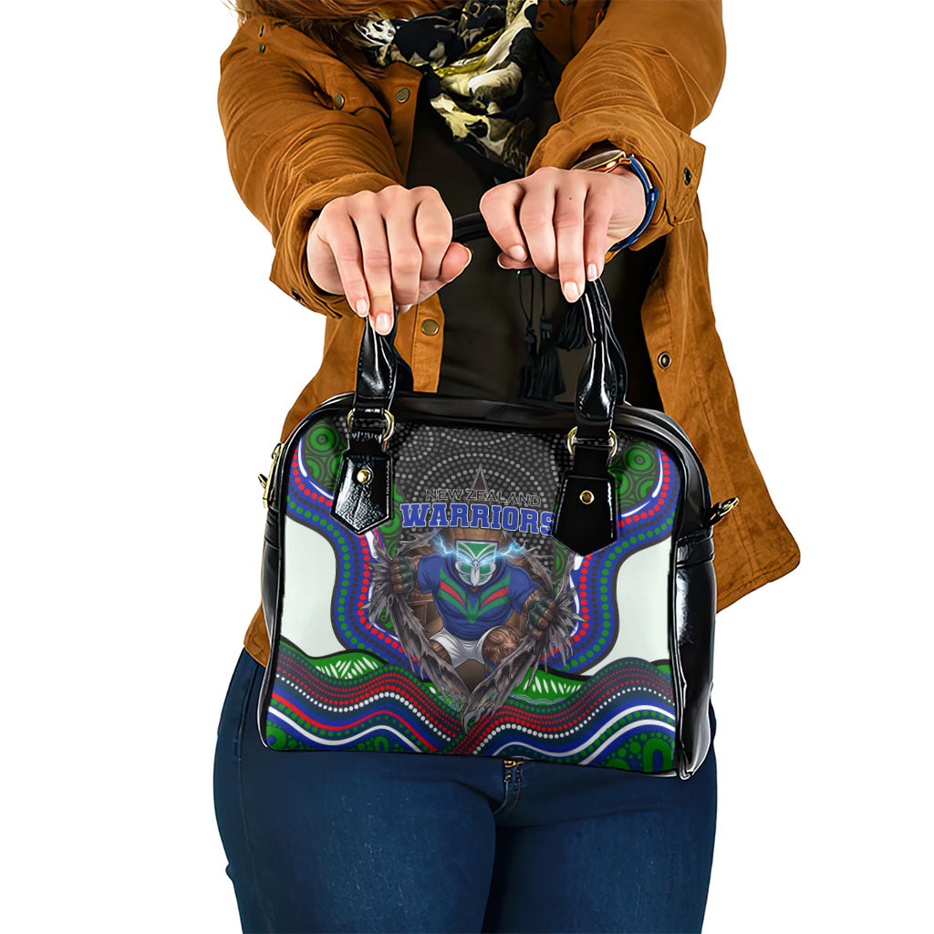 New Zealand Warriors Shoulder Handbag The Scream of Lightning Eyes - Indigenous Dot Ripping Effect