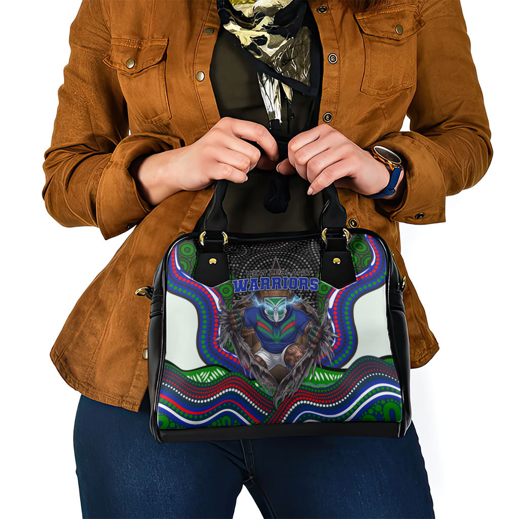 New Zealand Warriors Shoulder Handbag The Scream of Lightning Eyes - Indigenous Dot Ripping Effect