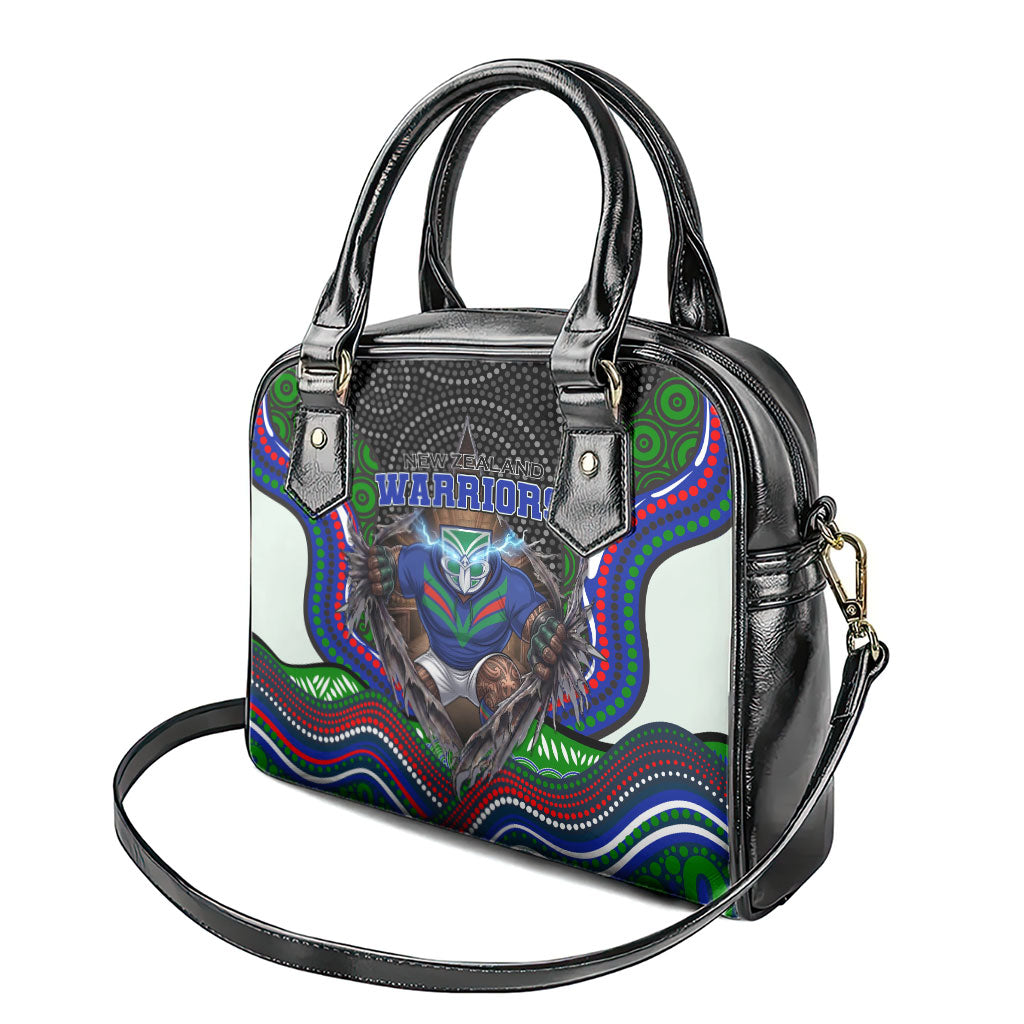 New Zealand Warriors Shoulder Handbag The Scream of Lightning Eyes - Indigenous Dot Ripping Effect