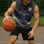 New Zealand Warriors Sleeveless Hoodie The Scream of Lightning Eyes - Indigenous Dot Ripping Effect