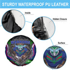New Zealand Warriors Spare Tire Cover The Scream of Lightning Eyes - Indigenous Dot Ripping Effect