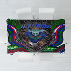 New Zealand Warriors Tablecloth The Scream of Lightning Eyes - Indigenous Dot Ripping Effect
