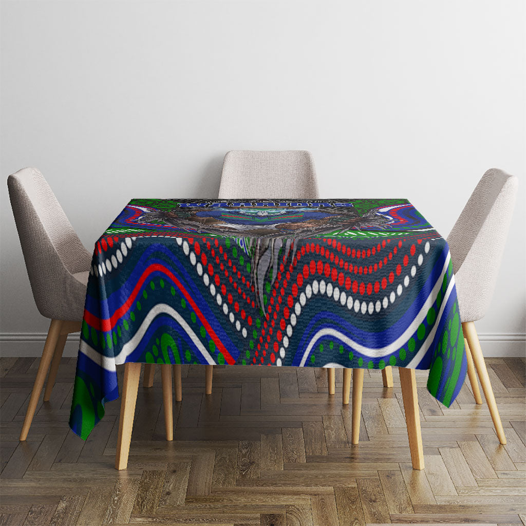 New Zealand Warriors Tablecloth The Scream of Lightning Eyes - Indigenous Dot Ripping Effect
