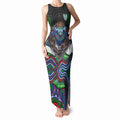 New Zealand Warriors Tank Maxi Dress The Scream of Lightning Eyes - Indigenous Dot Ripping Effect