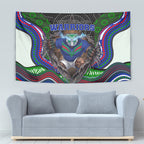 New Zealand Warriors Tapestry The Scream of Lightning Eyes - Indigenous Dot Ripping Effect