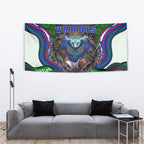 New Zealand Warriors Tapestry The Scream of Lightning Eyes - Indigenous Dot Ripping Effect