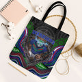 New Zealand Warriors Tote Bag The Scream of Lightning Eyes - Indigenous Dot Ripping Effect